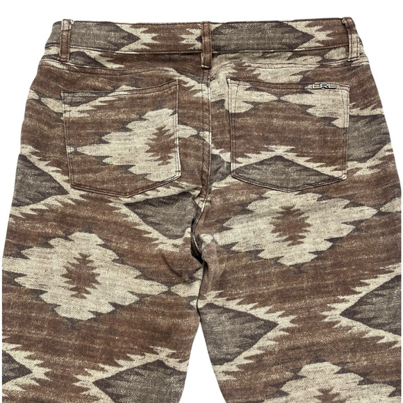 RALPH LAUREN Western Aztec Modern Skinny Jeans Womens Sz 8 Tribal Brown Navajo - Picture 8 of 14